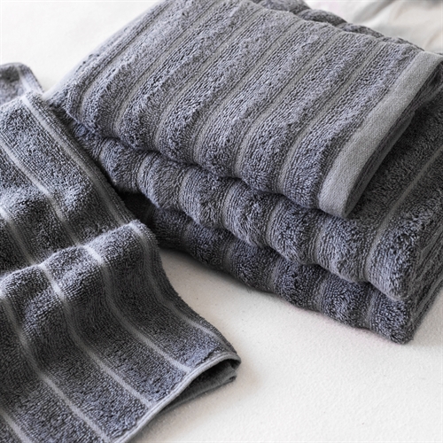 Alternativ bild 1 för OlsenHome - Bambuhanddukar - 4-pack 70X140cm + 50X70cm kolgrå