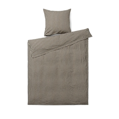 JUNA sängkläder 140x200 cm - 100% ekologisk bomull - Kreppsängkläder svart