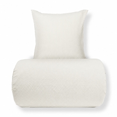 Sängkläder - Kreppsängkläder - Mikrofiber - Vit seersucker