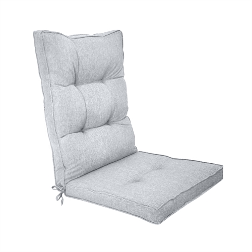 Exklusiv trädgårdsdyna för positionsstol - Hög rygg - 7 cm tjock - Extra mjuk dyna - Grå trädgårdsdyna