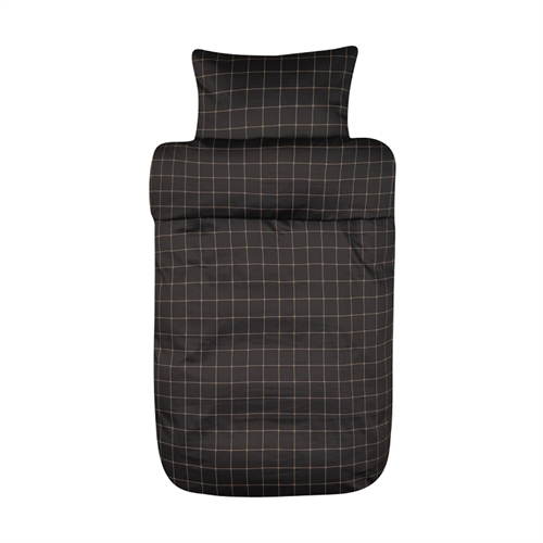 Høie sängkläder - 140x200 cm - Håkan antracit - 100% bomullssatin bäddset