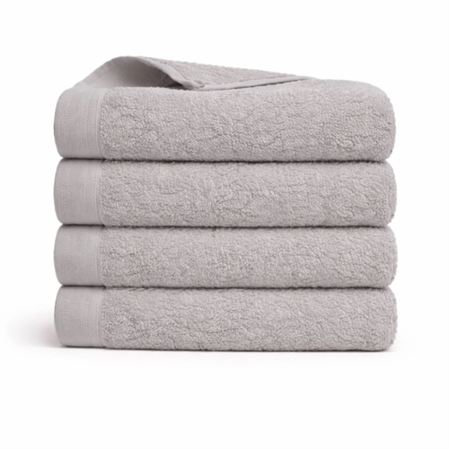 Bomullshandduk - 100% bomull - Badhandduk 70x140 cm - Vallmo - Ljusgrå