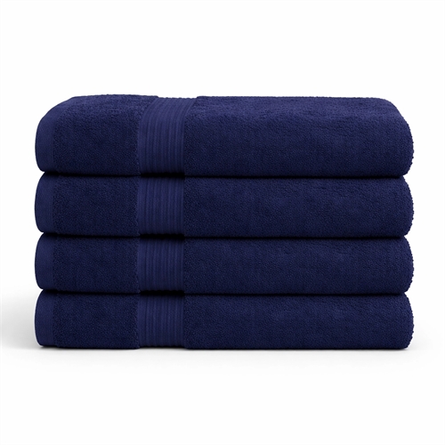 Bambuhandduk - Badhandduk 70x140 cm - Bambu/bomull - Mörkblå