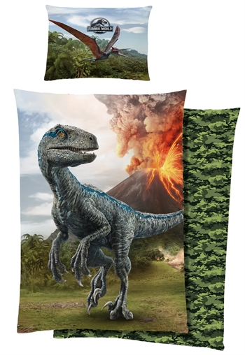 Påslakanset - Dinosaur - Jurassic World - Blue - 140x200 cm - 100% bomull