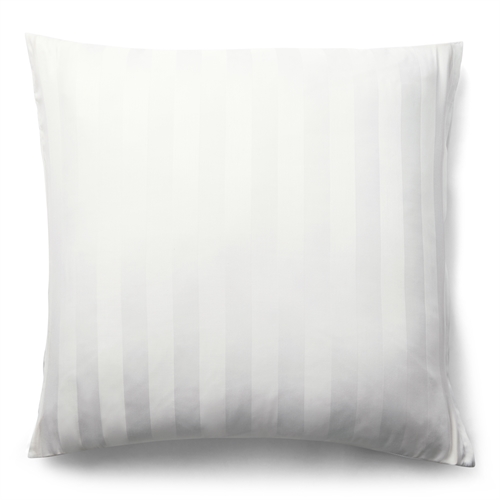 Örngott i bambu - 100% naturlig bambu - 60x63 cm - Vitt, jacquardvävt huvudkuddfodral med ränder