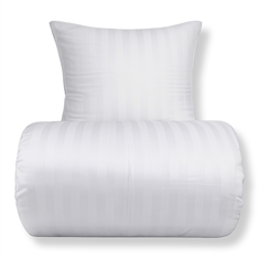 Bambu sängkläder - 100% bambu - Vita jacquardvävda ränder
