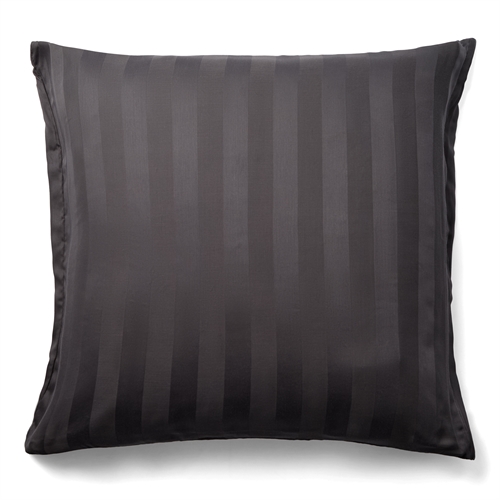 Örngott i bambu - 100% naturlig bambu - 60x63 cm - Grått, jacquardvävt huvudkuddfodral med ränder