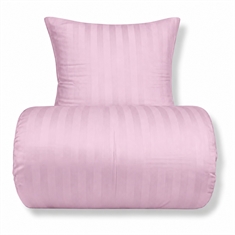 Bambu sängkläder - 100% bambu - Rosa jacquardvävda ränder