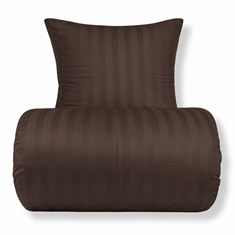 Bambu sängkläder - 100% bambu - Bruna jacquardvävda ränder