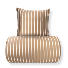 Bambu sängkläder - 100% bambu - Beige randigt