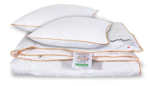 Täcke och kudde set - Dubbelt sommartäcke - 240x220cm + 2 kuddar 60x63cm - Sommartäcke med myskdun