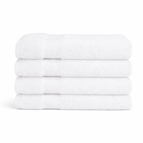Bambu handduk - Badlakan 100x150 cm - Bambu/bomullsfrotté - Vit