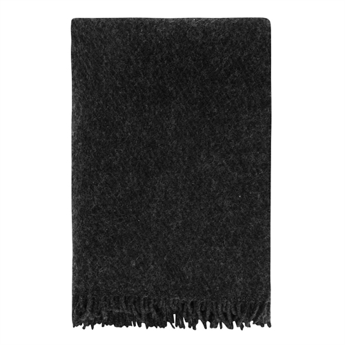 Ullpläd - 100 % ren ny ull  - Høie of Scandinavia ullpläd - Falketind koksgrå - 120x180 cm