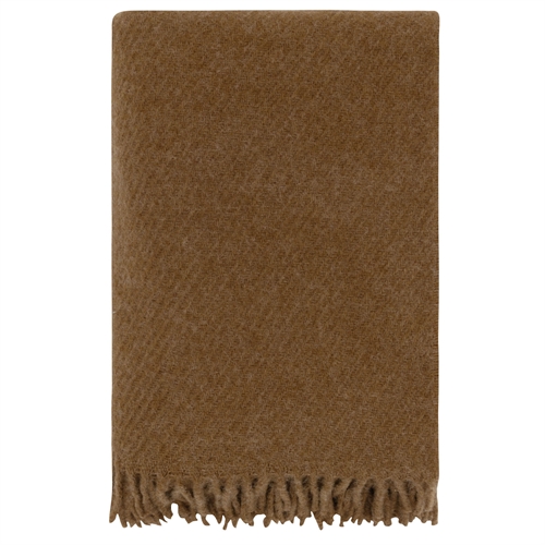 Ullpläd - 100 % Ren ny ull   - Høie of Scandinavia ullpläd - Falketind varm ockra - 120x180 cm