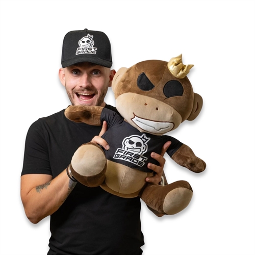 First Grade Monkey-nalle - Squish Heads - 40 cm