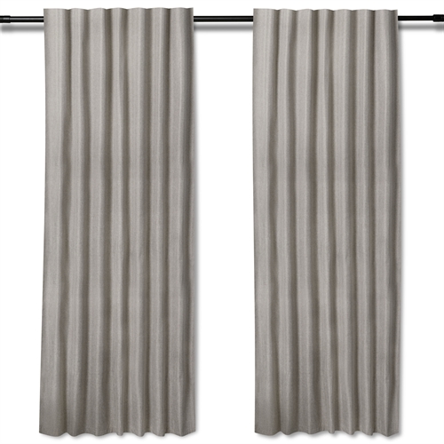 Långt gardin - 1 st. färdigsytt gardin 140x245 cm - Sandfärgat - Tjockt gardin / ljusdämpande gardin - Nordstrand Home gardinlängder med rynkband