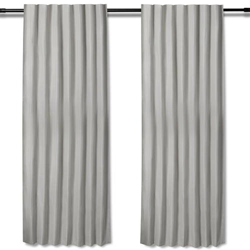 Långt gardin - 1 st. färdigsytt gardin 140x245 cm - Ljusgrå - Tjockt gardin / ljusdämpande gardin - Nordstrand Home gardinlängder med rynkband