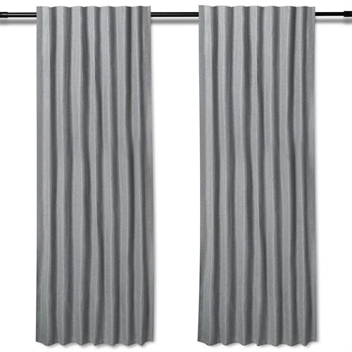 Långt gardin - 1 st. färdigsytt gardin 140x245 cm - Grå - Tjockt gardin / ljusdämpande gardin - Nordstrand Home gardinlängder med rynkband