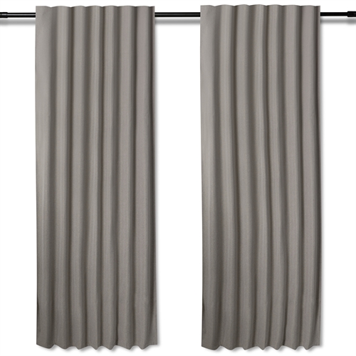 Lång mörkläggningsgardin - 1 st. färdigsydd gardin 140x245 cm - Sandfärgad - Nordstrand Home blackout gardinlängder med rynkband