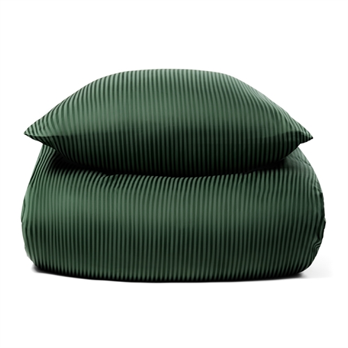 Sängkläder 200x200 cm - gröna, randiga sängkläder - 100% egyptisk bomull - dubbelt påslakanset