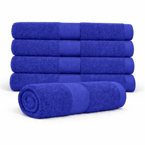 Bomullshandduk - 100% bomull - Badhandduk 70x140 cm - Diamant - Blå