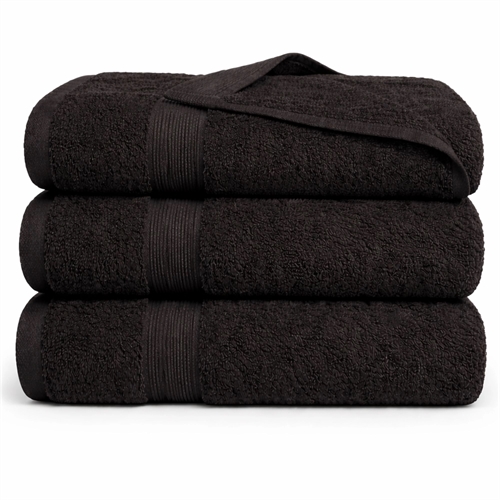 Bambuhandduk - Badlakan 100x150 cm - Bambu/bomull - Svart