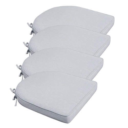 Sidokuddspaket till trädgårdsstol 4 st. - Grå trädgårdskuddar med 6 cm skum - Mäter 48x49 cm - UV-resistent utomhuskuddar - Nordstrand Home sittkuddar