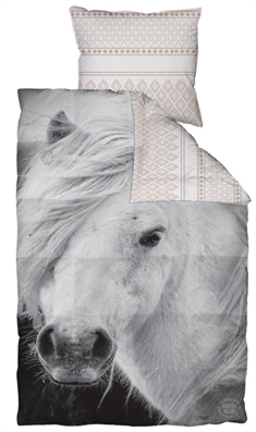 Junior sängkläder - Med hästar - 100x140 cm