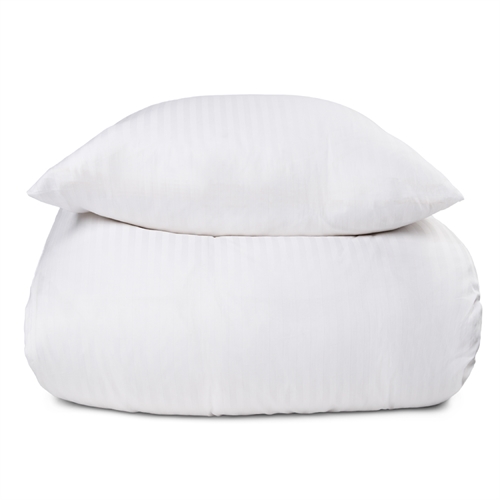 Sängkläder i bambu - 140x200 cm - 100% naturlig bambu - Nature By Borg - Vit satinvävt påslakan