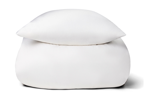 Bambus junior sengetøy - 100x140 cm - 100% Naturlig bambus - Nature By Borg - Hvitt satinvævet junior dynetrekk