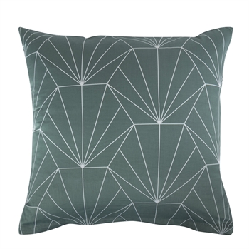 Örngott - 60x63 cm - Vändbart design i 100% Bomullssatin - Hexagon grön - Från By Night