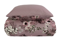 Påslakanset - 140x200cm - Flowers & Dots - Lavendel - 100% bomullssatin