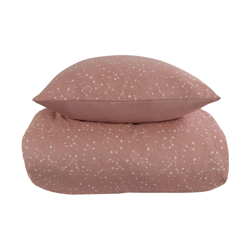 Sängkläder 150x210 cm - Zodiac peach - Stjärnbild - Påslakan i 100% bomull - Borg Living sängkläder