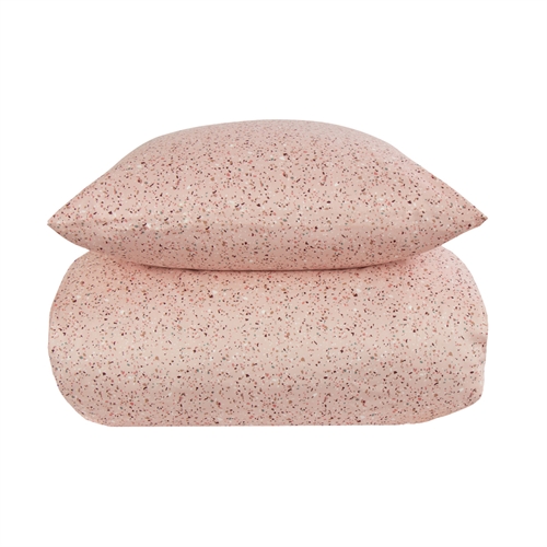 Sängkläder - 140x220 cm - Marble light red sängkläder - 100% bomullssatin sängkläder - By Night