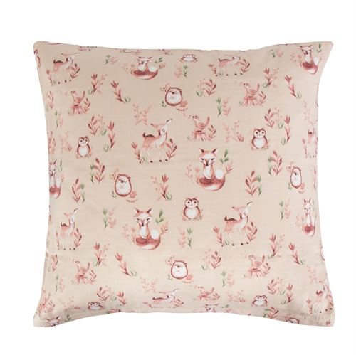 Kuddfodral 60x63 cm - Animals wood - Huvudkuddfodral i 100% bomullssatin