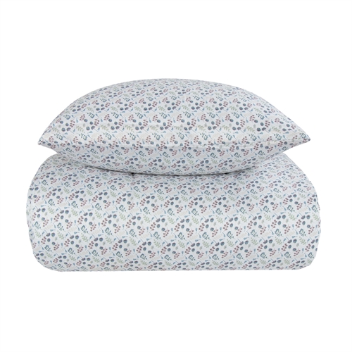 Sängkläder dubbeltäcke - 200x220 cm - Potpuri blå - 100% bomullssatin - By Night sängkläder