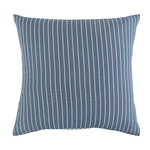 Örngott 60x63 cm - Bæk og Bølge - Blått örngott med ränder i vändbart design - 100% bomull - Krepp örngott - By Night