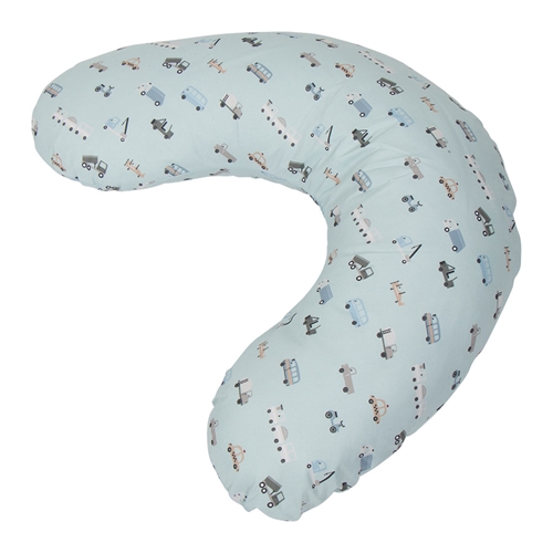 Amningskudde - Bilar - Perfekt stöd under amning - Nordstrand Home blå med bilar