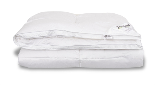 Helårs dubbeltäcke 200x200 cm - Allergivänligt täcke med mjuka fiberdun - Fibertäcke från Zen Sleep