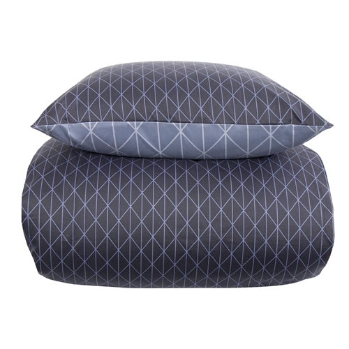 Sängkläder till kingsize-täcke 240x220 cm - Harlekin blått bäddset - Vändbart design - In Style sängkläder i mikrofiber.