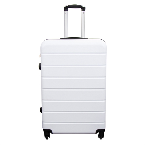 Stor resväska - Vit - Hardcase erbjudanden på resväskor - Lättvikt resväska