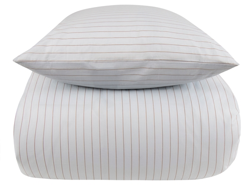 Dubbelt påslakanseti 100% bomull - 200x220 cm - Blårandigt bäddset - Nordstrand Home påslakan