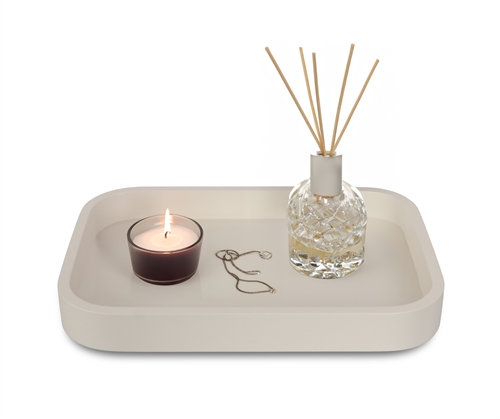 Dekorationsfat för badrummet - Klassisk vit - Urban Brett från Turiform - Kraftig kvalitet