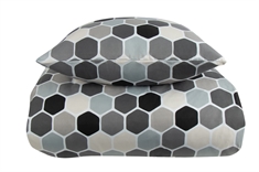 Påslakanset till dubbeltäcke - IN Style - Cube grå - Microfiber - 200x220 cm