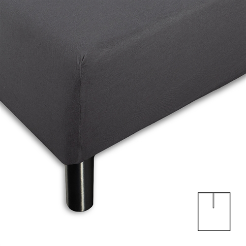 Formsydda lakan med U-split - 180x200 cm - Antracitgrå - 100% Bomulls jersey lakan - Formsydda lakan för höj- och sänkbar säng