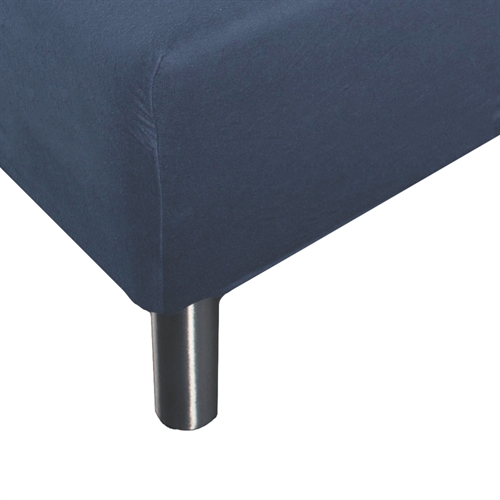 Mjukt lakan 80x200 cm - formsytt lakan i 100% bomullssatin - Blått boxlakan för madrass - By Night satinlakan