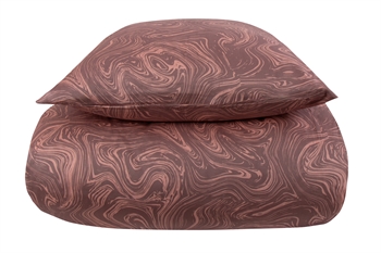 Påslakan dubbeltäcke - 200x200 cm - 100% mjuk bomullsatin - Marble lavendel - By Night - Mönstrad sängset