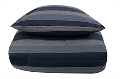 Påslakan dubbeltäcke - 200x220 cm - Påslakanset satin - Big stripes blue - By Night