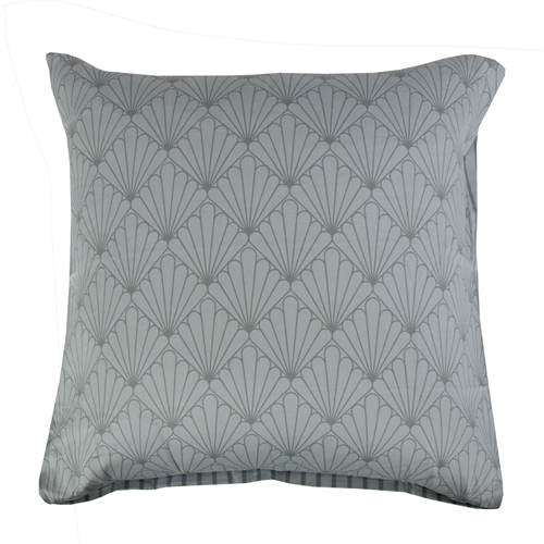 Kuddfodral 60x63 cm - Vändbart design i 100% bomullssatin - Fan green - Från By Night