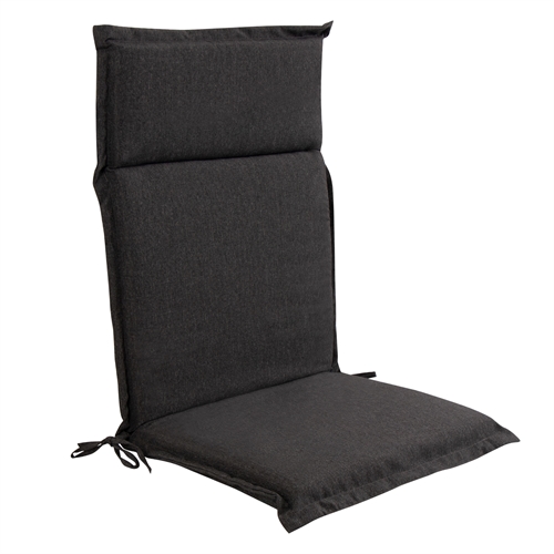 Lyxig trädgårdsdyna för positionsstol med hög rygg - Antracitgrå dyna med lyxkomfort - Nordstrand Home 